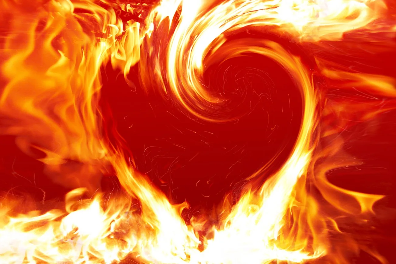 Herz Feuer Feuerherz Liebe Symbol
